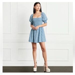 Hill House Home Athena Crepe Nap Dress in Trailing Vine Blue